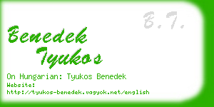 benedek tyukos business card